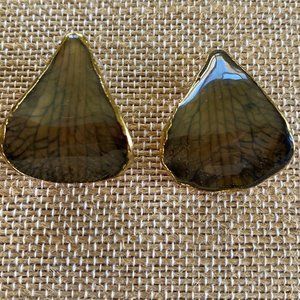 Real Orchid Petal Earrings